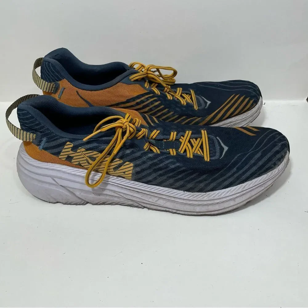 Hoka Blue & Gold High Support Athletic Training Shoes
